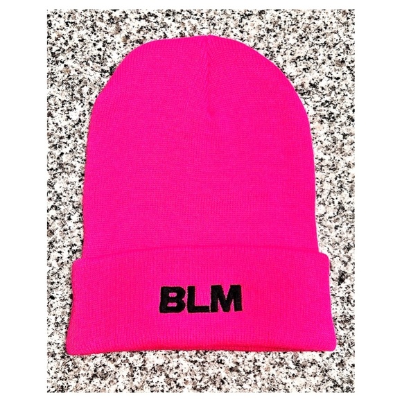 "BLM" CABLE KNIT HAT -Cozy- Color: Hot Pink / Barbie🩷 **BRAND NEW!!!🧶🪡🧵🤩** - Picture 8 of 8